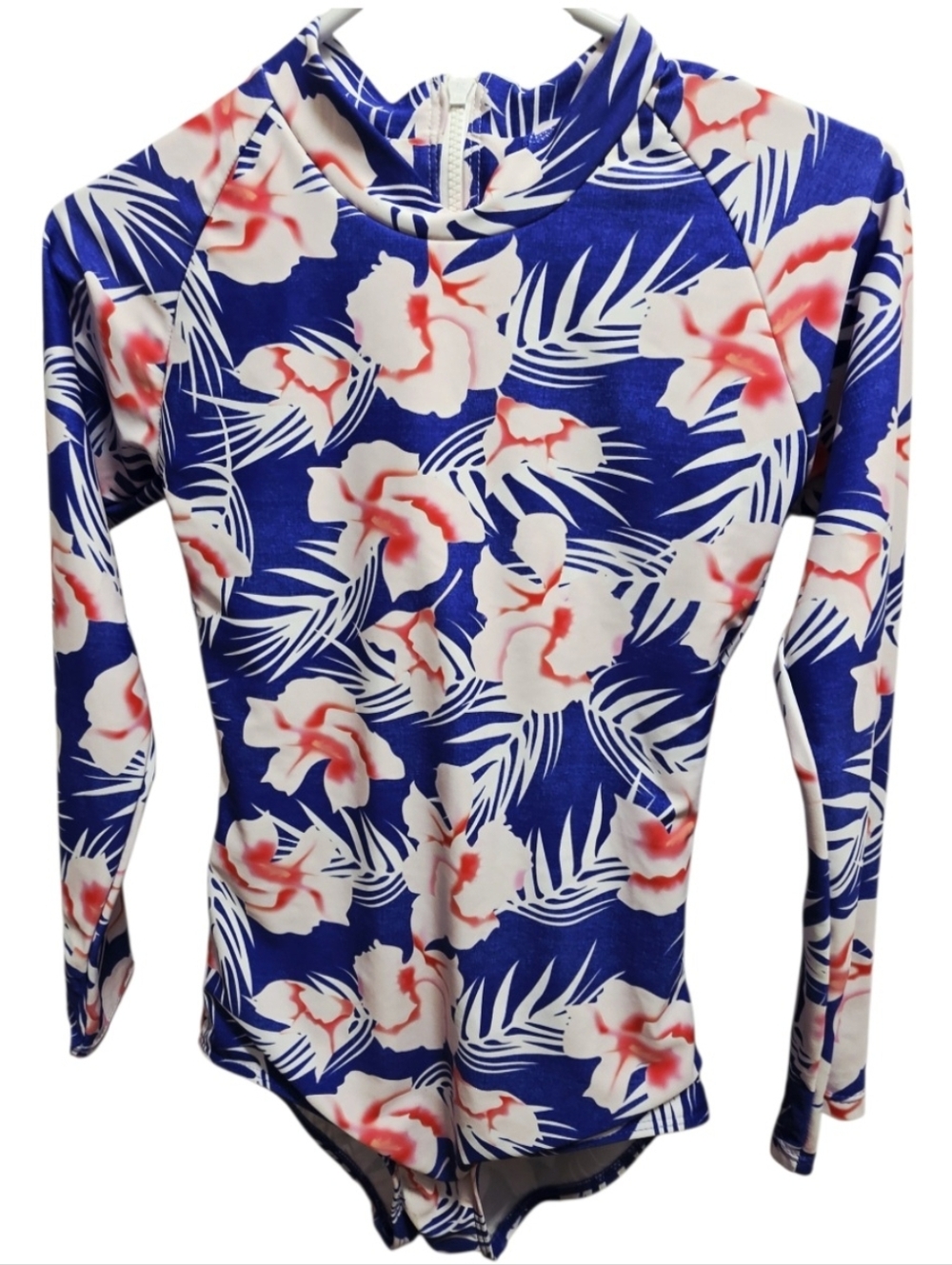 ZAY Women Long Sleeve UV Protection Rash Guard Swimwear, Floral Print, Sz. Small - Picture 3 of 6